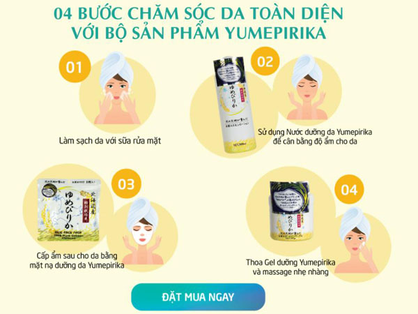 Bộ dưỡng da Yumepirika Nhật Bản